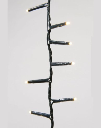 1500 Ultra-Bright Warm White LED Outdoor Fairy String Twinkle Compact Lights (green cable)