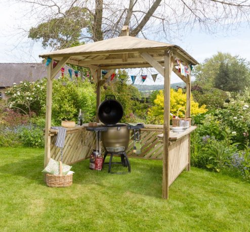 Albacete Garden Gazebo Pressure treated Wood Shelter Image