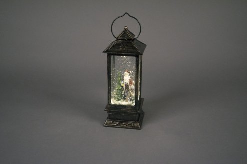 Light Up Christmas Globe Water Lantern - Santa figure with Tree and Snow Motion
