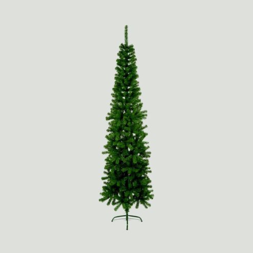 Slimline Pencil Artificial Christmas Green Spruce Pine Tree - 200cm