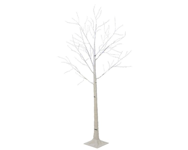 Pre-Lit Christmas White Birch Tree 150cm height with 400 Cool White Micro Led