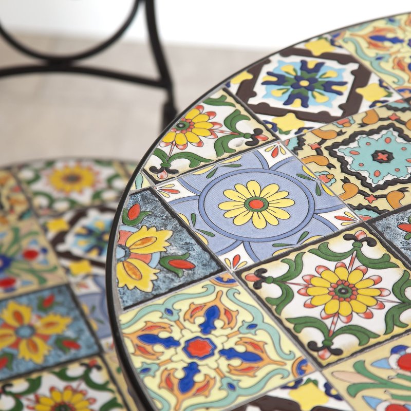 Majorelle 2 Seater Mosaic Bistro Set