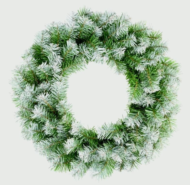 Christmas Wreath with Snow Tips (50cm)