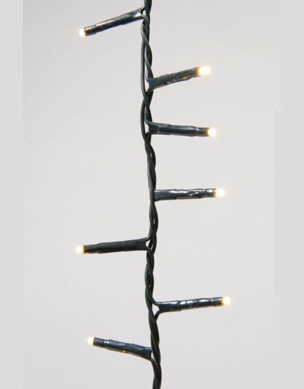 1500 Ultra-Bright Warm White LED Outdoor Fairy String Twinkle Compact Lights (green cable)