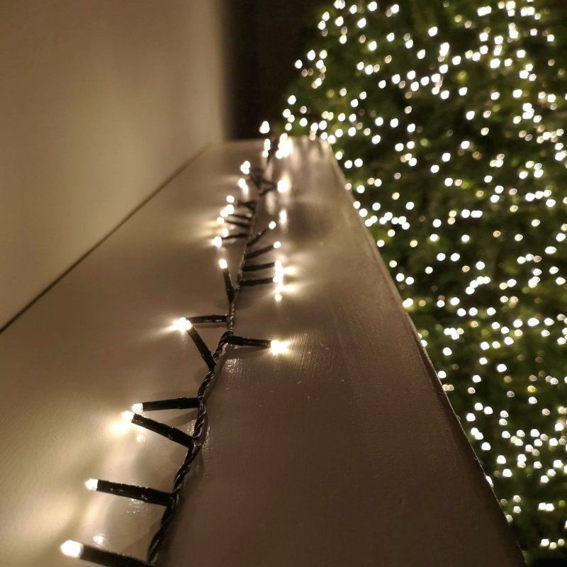 Christmas 3000 Ultra-Bright Warm White LED Outdoor Fairy String Twinkle Lights 75 meter long