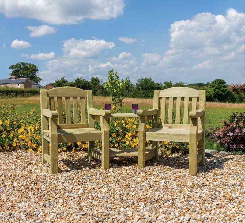 Elda Heavy Duty Solid Wood Companion Seat