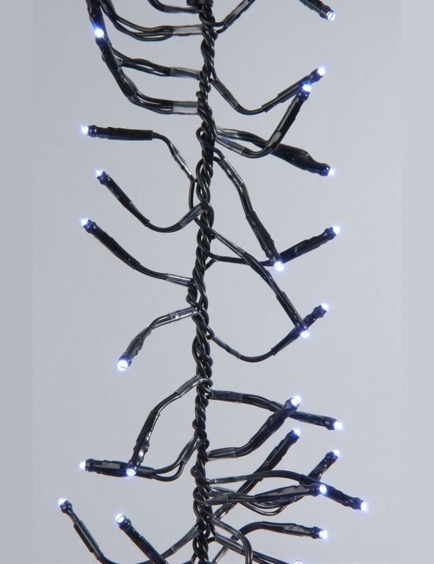 960 Ultra-Bright Cool White LED Outdoor Fairy String Twinkle Cluster Lights - 12.4m Green cable