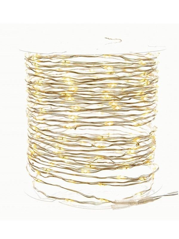 Christmas Fairy String Twinkle - 240 Warm White Micro LED Lights with 8 functions and clear cable - indoor or outdoor use 