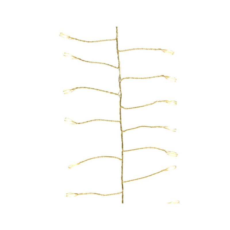 Christmas Fairy String Twinkle - 480 Warm White Extra Big & Bright Cluster Micro LED Lights with 8 functions and  Gold wire - indoor or outdoor use