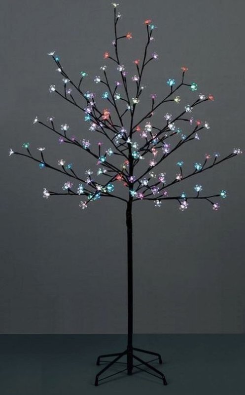 150cm/5ft Outdoor Cherry Blossom Tree - 150 Multi Coloured LED Fairy Lights