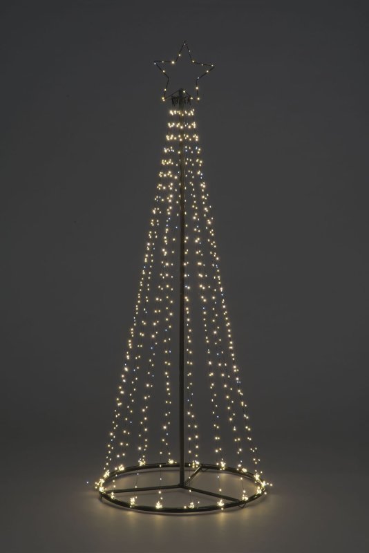 2.5m Easy Set Up Pre Lit Christmas Outdoor Maypole Tree 884 twinkling Warm White LED's