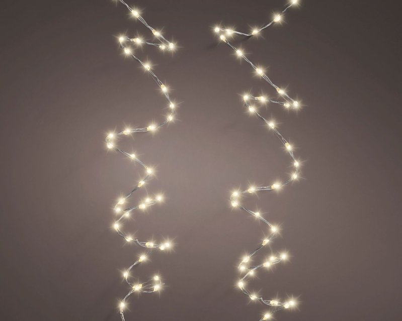 Christmas Fairy String Twinkle - Extra dense 756 Warm White Micro LED Lights with Silver Cable - indoor or outdoor use