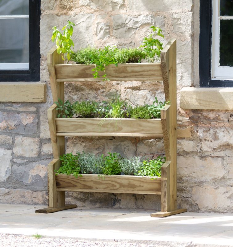 Vertical Planter Stand for Herbs, Flowers, Plants and Vegetables