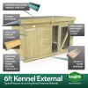 6X4 Dog Kennel (4ft Height) Flat Packed