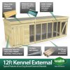 12X4 Dog Kennel (4ft Height) Flat Packed