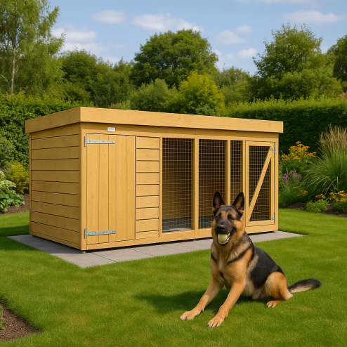 12X4 Dog Kennel (4ft Height) Flat Packed Image