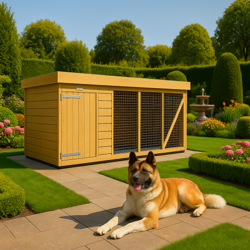 16X4 Dog Kennel (4ft Height) Flat Packed Image
