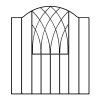 Abbey Low Bow Top Metal Garden Gate 94cm High