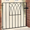 Abbey Low Flat Top Metal Garden Gate 81cm High