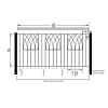 Abbey Modern Fence Metal Fencing Panel 81cm High