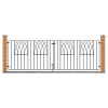 Abbey Modern Metal Driveway Gates 81cm High