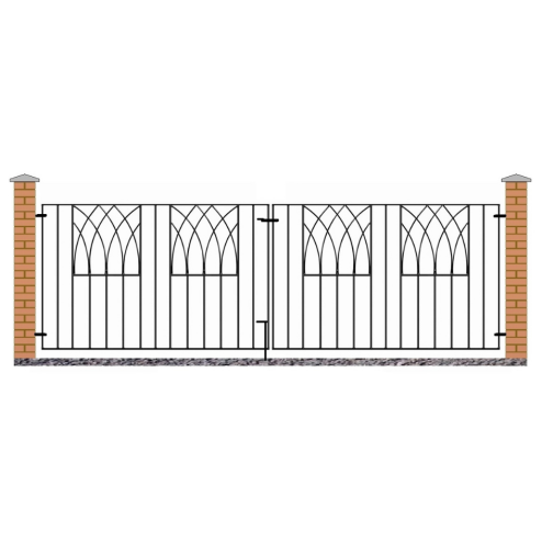 Abbey Modern Metal Driveway Gates 81cm High Image