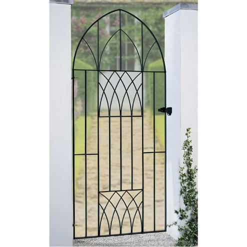 Abbey Arched Top Tall Metal Garden Gate