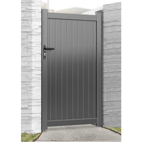 Harrogate Aluminium Pedestrian Garden Gate Grey 180cm High