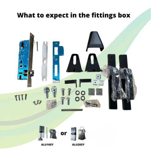 Harrogate Aluminium Pedestrian Garden Gate Grey 180cm High