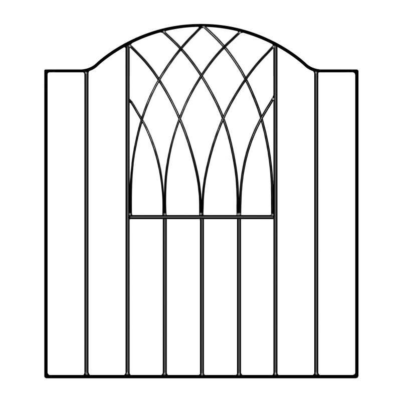 Abbey Low Bow Top Metal Garden Gate 94cm High