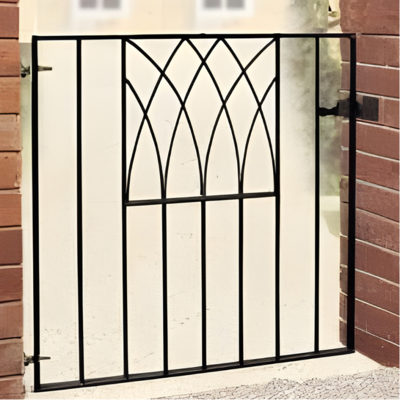 Abbey Low Flat Top Metal Garden Gate 81cm High