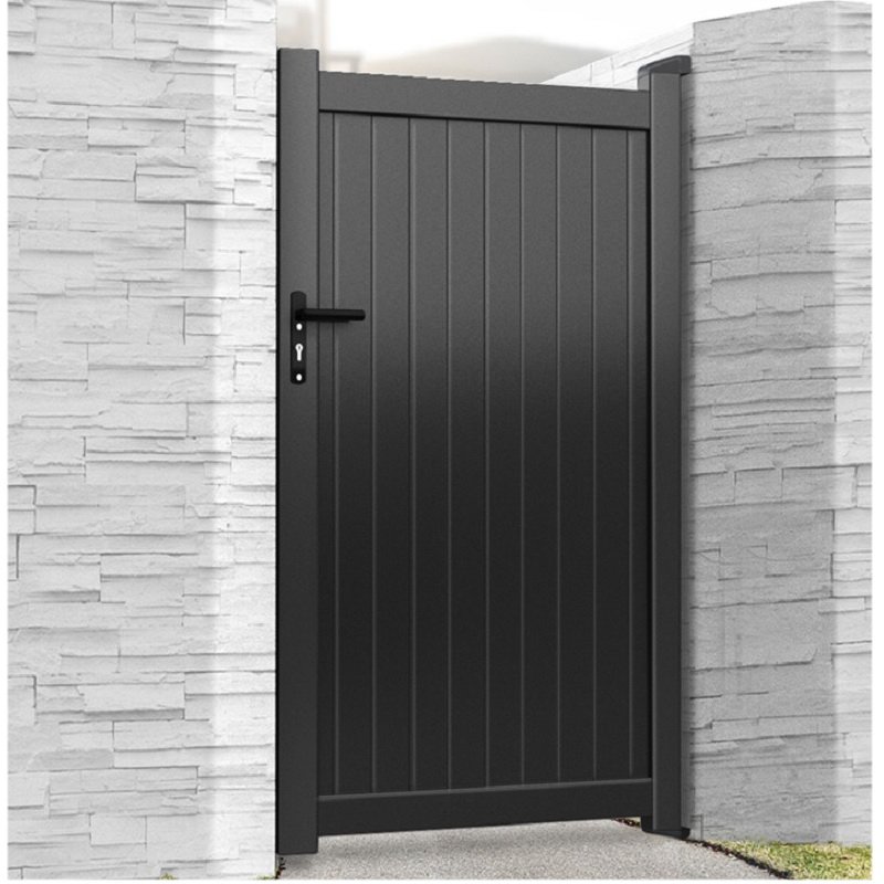 Harrogate Aluminium Pedestrian Garden Gate Black 180cm High