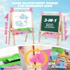 Easel for Kids Double-Sided Kids Easel with Paper Roll Wooden