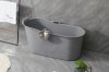 Fimous Bathtub Adults Freestanding Bath for Hot Bath and Ice Bath for Small Bathroom Grey