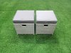 Fimous Rattan Garden Outdoor Furniture Set 11 Seater Rattan Garden Sofa Set with 2 Small Footstool Side Table Light Grey Mixed