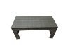 Fimous 4 Pieces Outdoor PE Rattan Garden Furniture Corner Sofa Oblong Coffee Table Set with Cushions Big Footstool Dark Grey Mixed