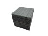 Fimous 6 Seat Outdoor Wicker PE Rattan Garden Furniture Set Dining Table Sofa Set with 2 Side Tables Dark Grey Mixed