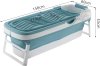 Fimous Portable Folding Shower Bathtub Adult Freestanding Bathtub for Small Bathrooms with Soap Basket