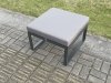 Fimous Aluminium Outdoor Garden Footstool Patio Big Stool for Balcony, Terrace,Swimming Pool Dark Grey
