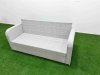 Fimous PE Rattan Lounge Sofa Set 9 Seater Outdoor Garden Furniture Set with Square Coffee Table 3 Seater Sofa Light Grey