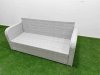 Fimous Outdoor Garden Furniture Sets 6 Seater Wicker Rattan Furniture Sofa Sets with Rectangular Dining Table high Back Lounge Sofa Light Grey