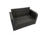 Fimous 6 Seat Outdoor Wicker PE Rattan Garden Furniture Set Dining Table Sofa Sets with Side Table Dark Grey Mixed