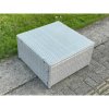 Fimous Square Rattan Coffee Tea Side Table Indoor Outdoor Use Garden Furniture Accessory Patio Light Grey