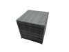 Fimous Rattan Garden Outdoor Furniture Set 3 Seater Sofa Coffee Table with 2 Big Footstools Side Table Dark Grey Mixed