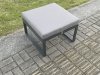 Fimous Aluminium Outdoor Garden Footstool Patio Big Stool for Balcony, Terrace,Swimming Pool Dark Grey