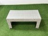 Fimous Rattan Garden Furniture Set Outdoor 8 Seater Corner Sofa Sets with Oblong Coffee Table Chair Big Footstool Light Grey Mixed