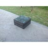 Fimous Square Rattan Coffee Tea Side Table Indoor Outdoor Use Garden Furniture Accessory Patio Dark Grey Mixed