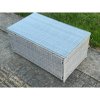 Fimous Light Grey Outdoor Rattan Garden Furniture Set Lounge Sofa Set 2 Coffee Table Big Footstool