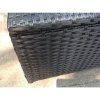 Fimous Square Rattan Coffee Tea Side Table Indoor Outdoor Use Garden Furniture Accessory Patio Black