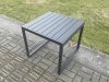 Fimous Aluminium 5 Pieces Outdoor Garden Furniture Lounge Sofa Set with Oblong Coffee Table 2 Side Tables Dark Grey